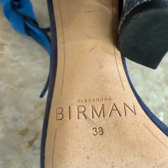Alexandre Birman Blue Heeled Sandals with Elegant Design
